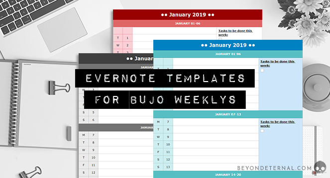 Evernote Templates For BuJo Weeklys